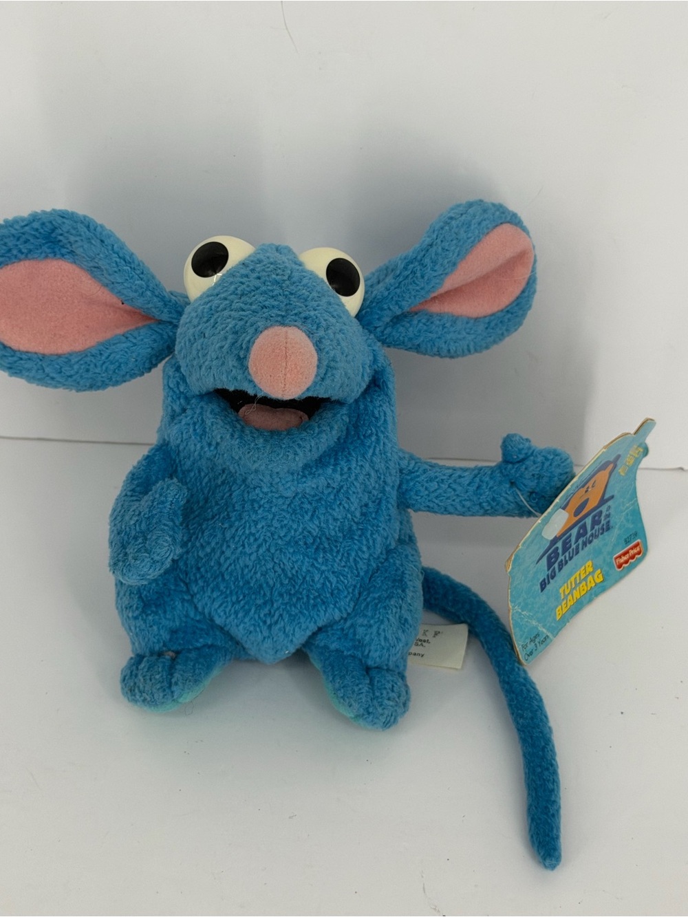 Bear in the Big Blue House Tutter Mouse Fisher Price Bean Bag Plush With Tags